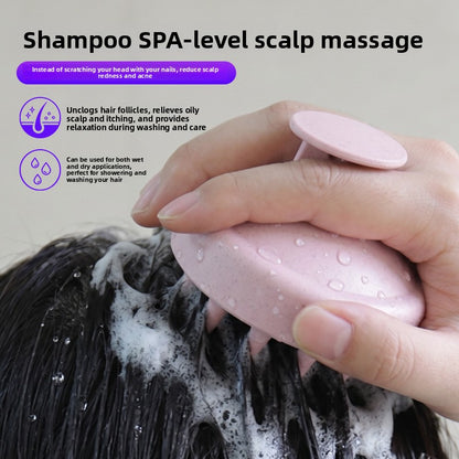 Wheat Straw Silicone Shampoo Brush Scalp Massager