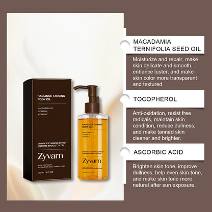 Darkening Body Oil for Skin Hydration and Glow