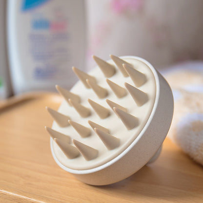 Wheat Straw Silicone Shampoo Brush Scalp Massager