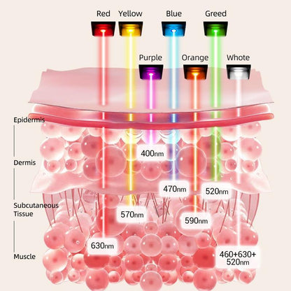 LED Light Therapy Facial Mask with Multi-Wavelength Care