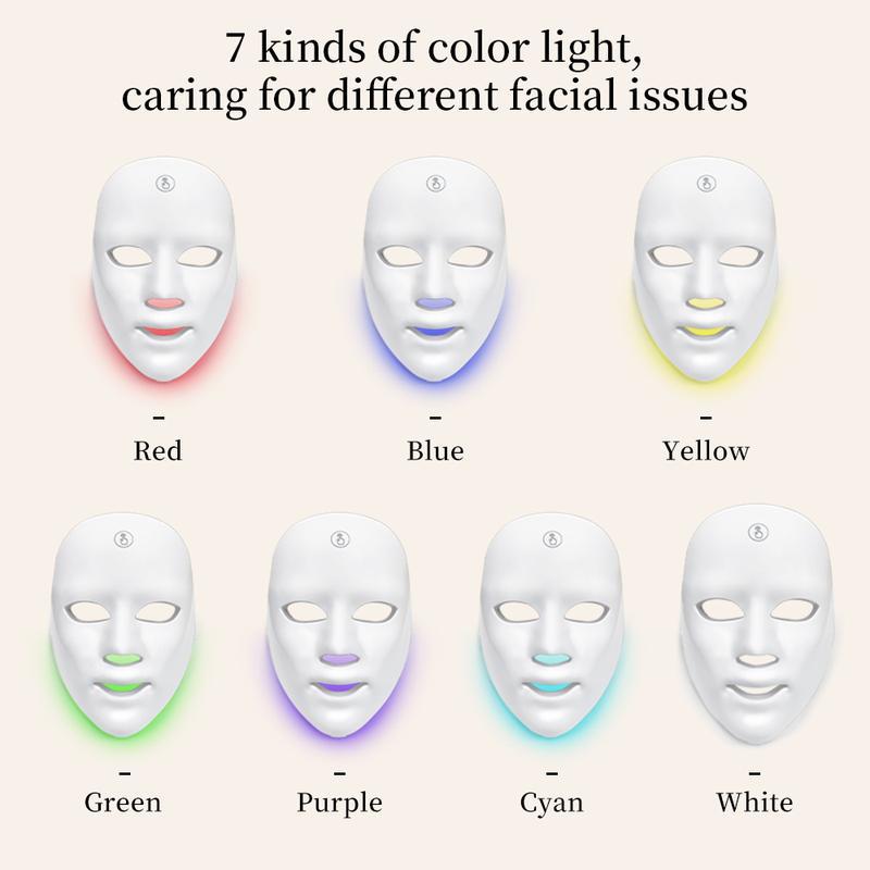 LED Light Therapy Facial Mask with Multi-Wavelength Care