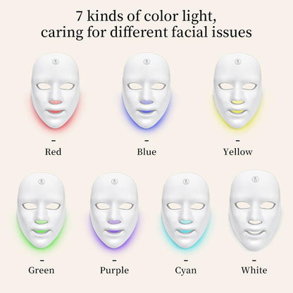 LED Light Therapy Facial Mask with Multi-Wavelength Care